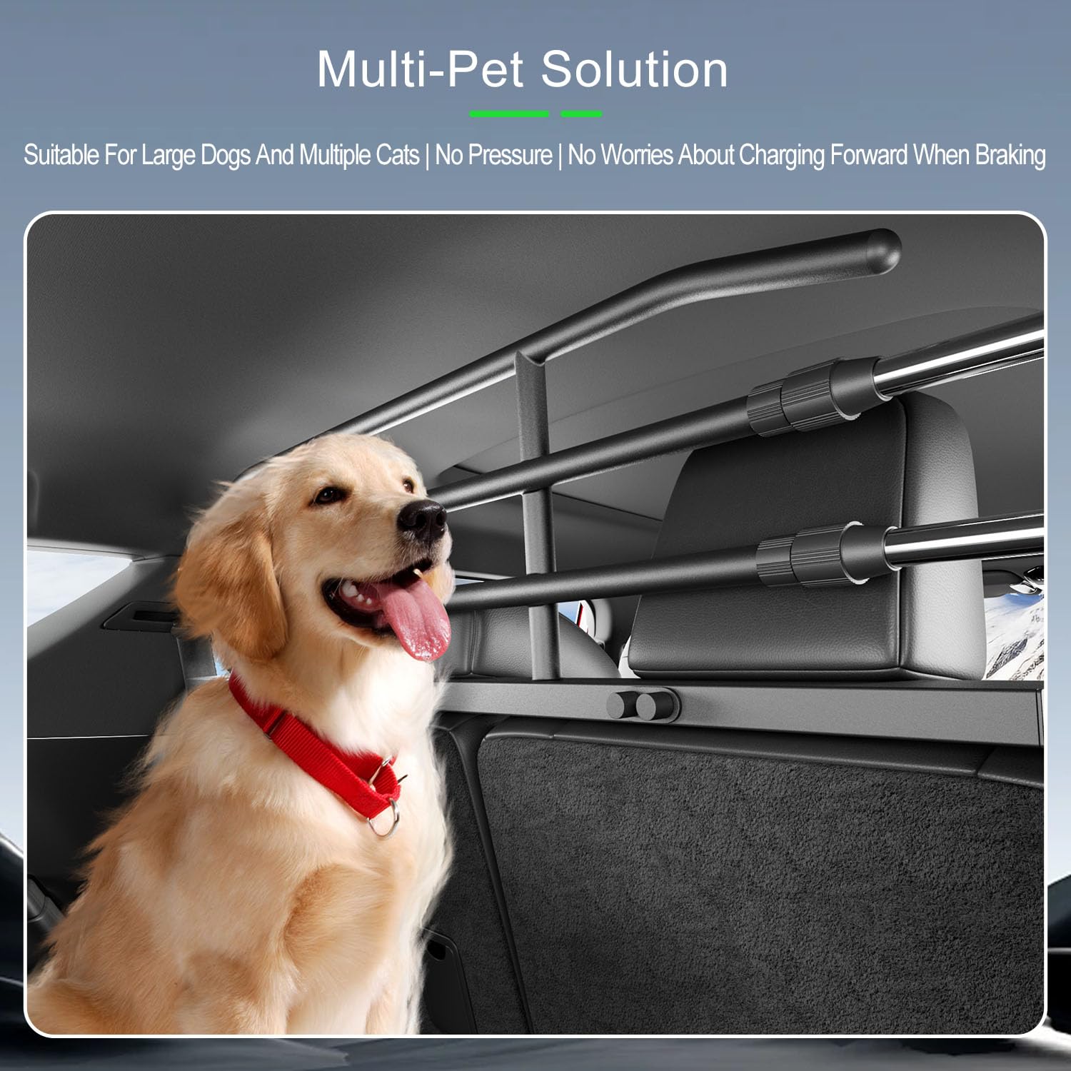 Barrera de seguridad Xipoqix para perros en 4Runner mantiene separación sin obstaculizar.