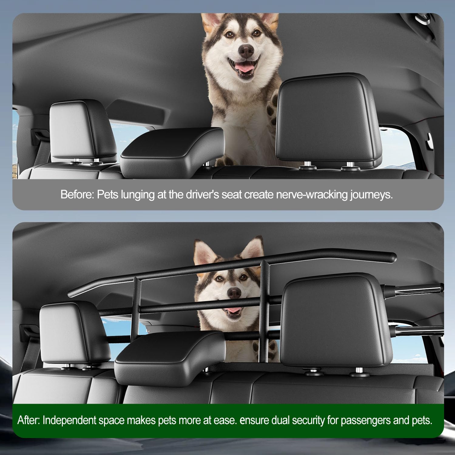 Barrera vehicular para perros Xipoqix en 4Runner protege la cabina durante el viaje.