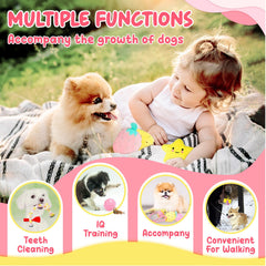 XIUGOAL peluche rosado con sonido: entretenimiento interactivo para cachorro