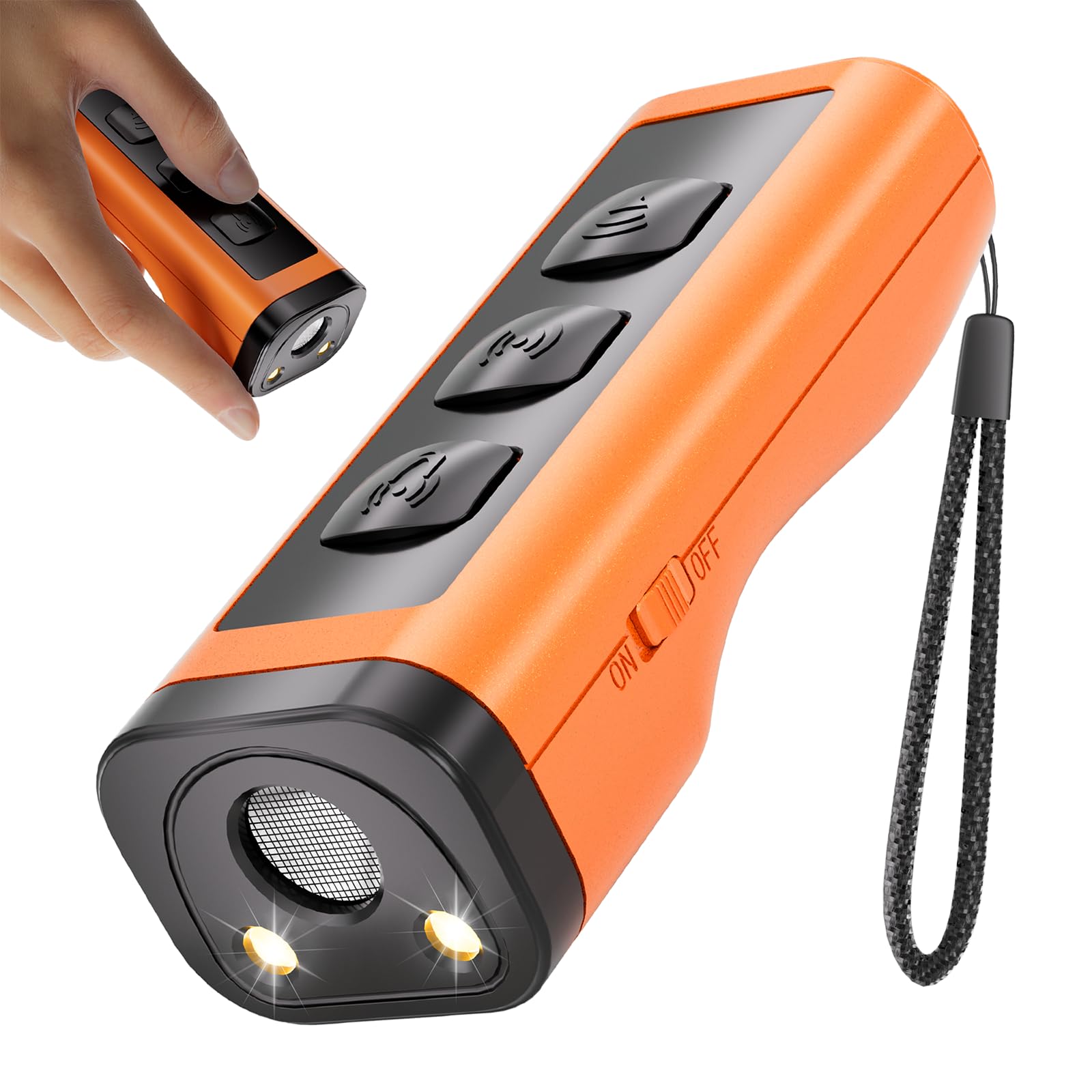 Xiuxun deterrente ultrasonido para perros, alcance 50 ft para paseos seguros.