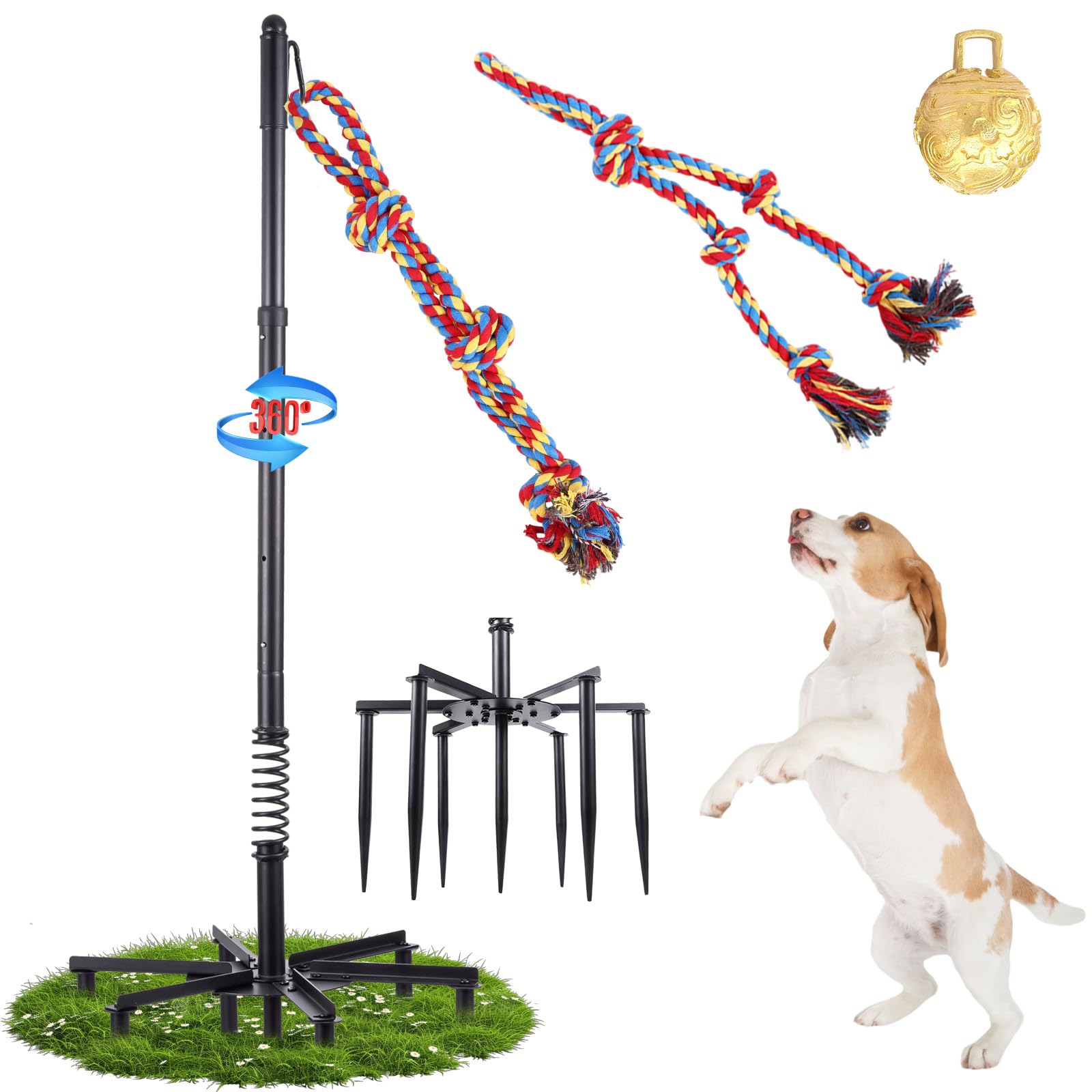 Xiwrdok Tether Tug exterior para perros: juego al aire libre y ejercicio suave