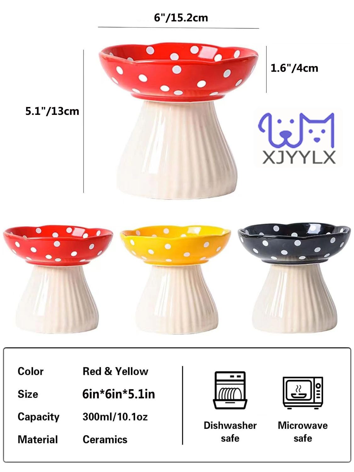 XJYYLX diseño hongo moderno, añade estilo al comedor de mascotas.