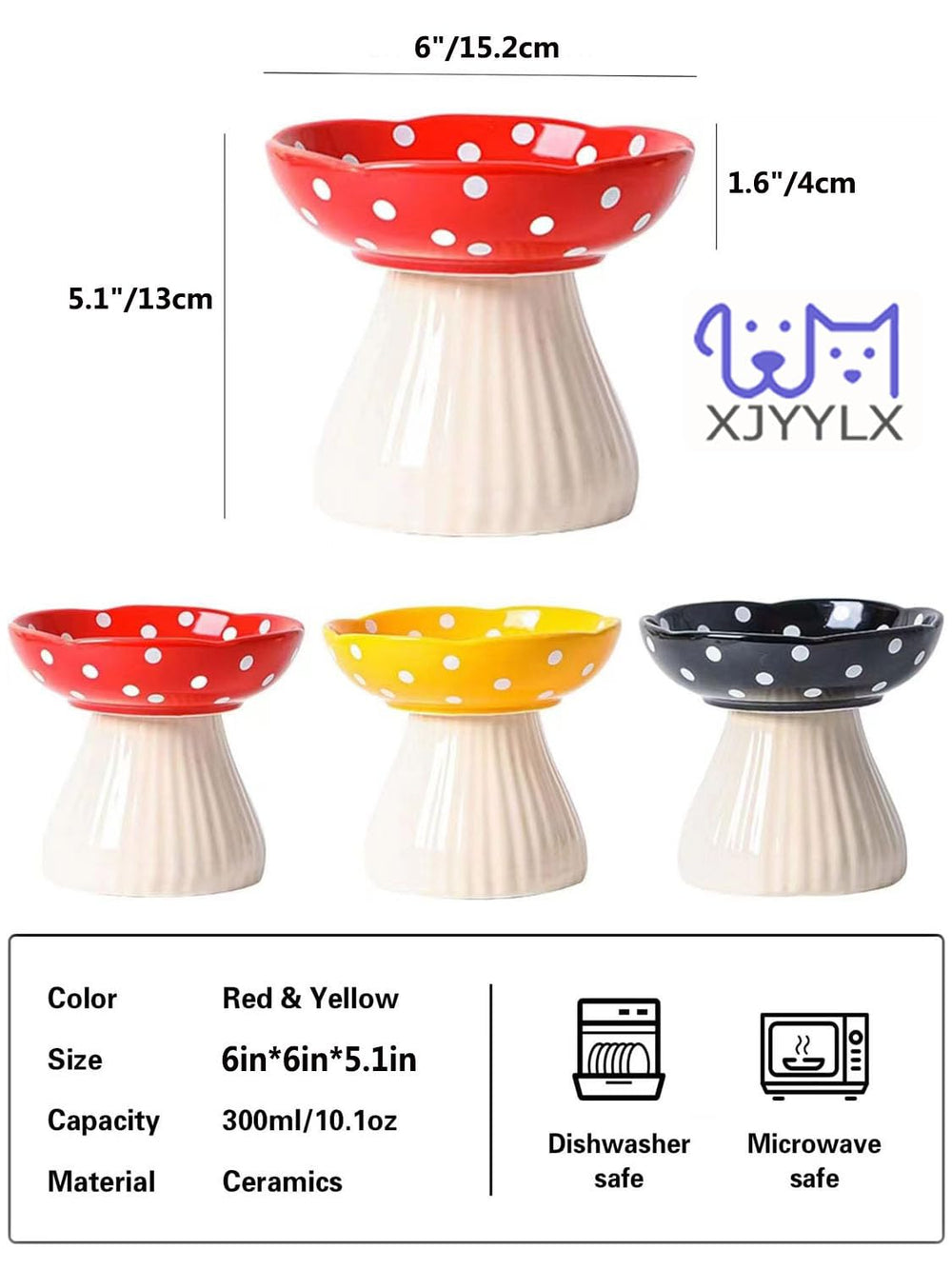 XJYYLX diseño hongo moderno, añade estilo al comedor de mascotas.