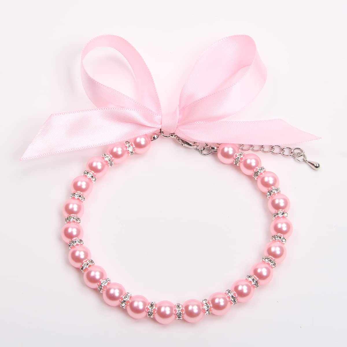 XKSRWE collar con lazo rosa, accesorio encantador