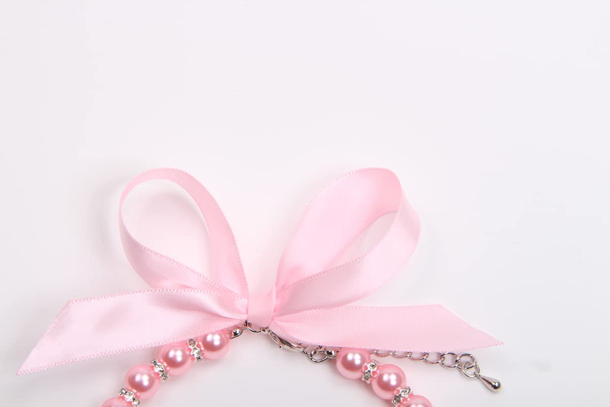 XKSRWE collar con lazo rosa, perfecto para fiestas