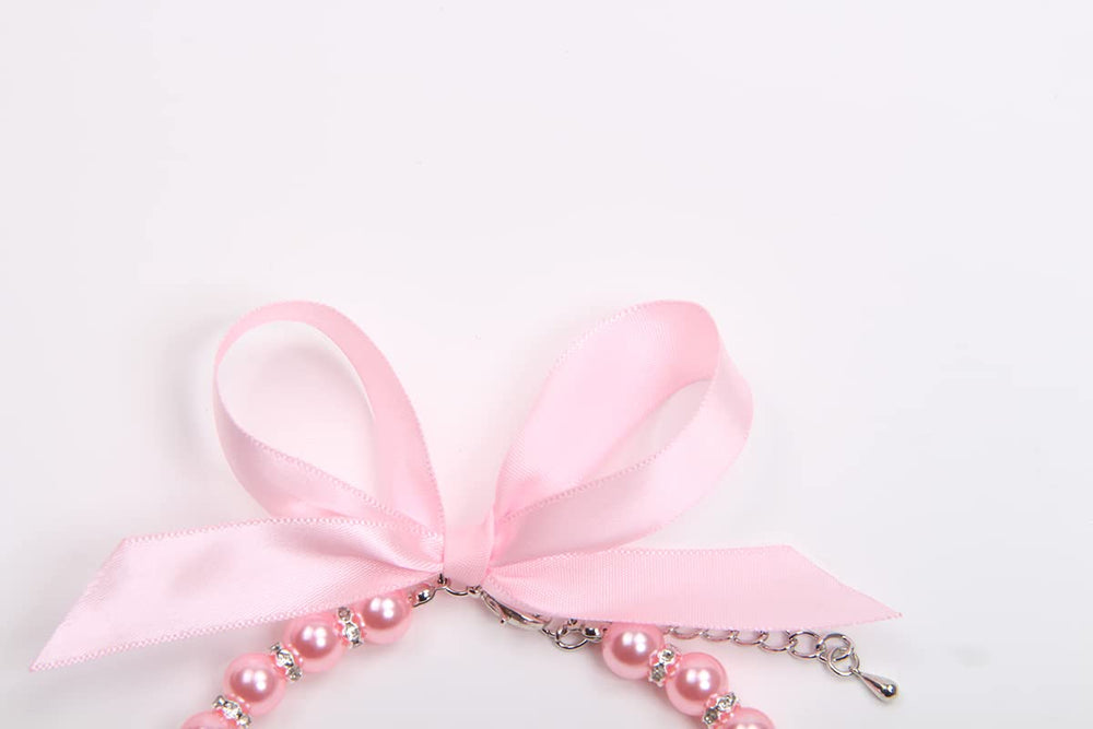 XKSRWE collar con lazo rosa, perfecto para fiestas