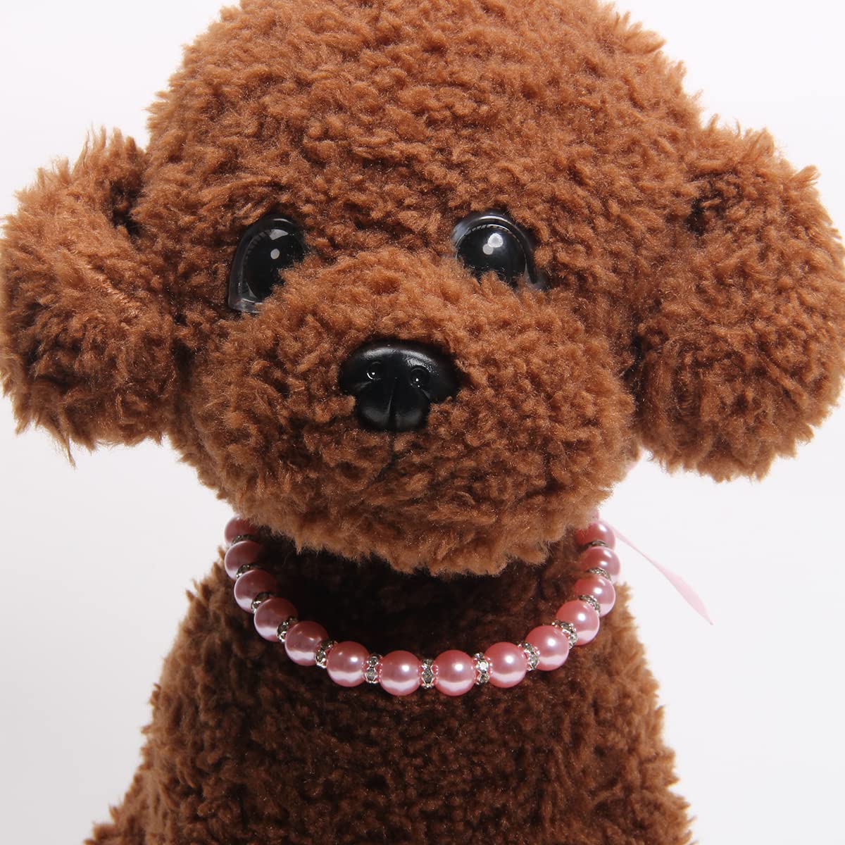 XKSRWE collar de perlas rosa, estilo festivo para perros y gatos