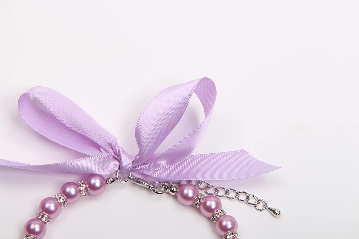 XKSRWE diseño glamoroso de collar morado para perros y gatos