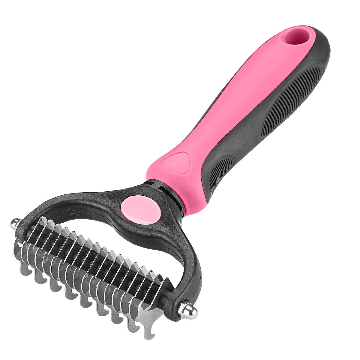XLCL pet cepillo doble cara con 9 dientes para deshacer nudos con suavidad.