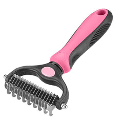 XLCL pet cepillo doble cara con 9 dientes para deshacer nudos con suavidad.