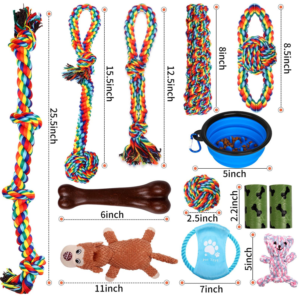 XLMYS juguete-cuerda-actividades-perro: fomenta juego interactivo y entretenimiento diario.