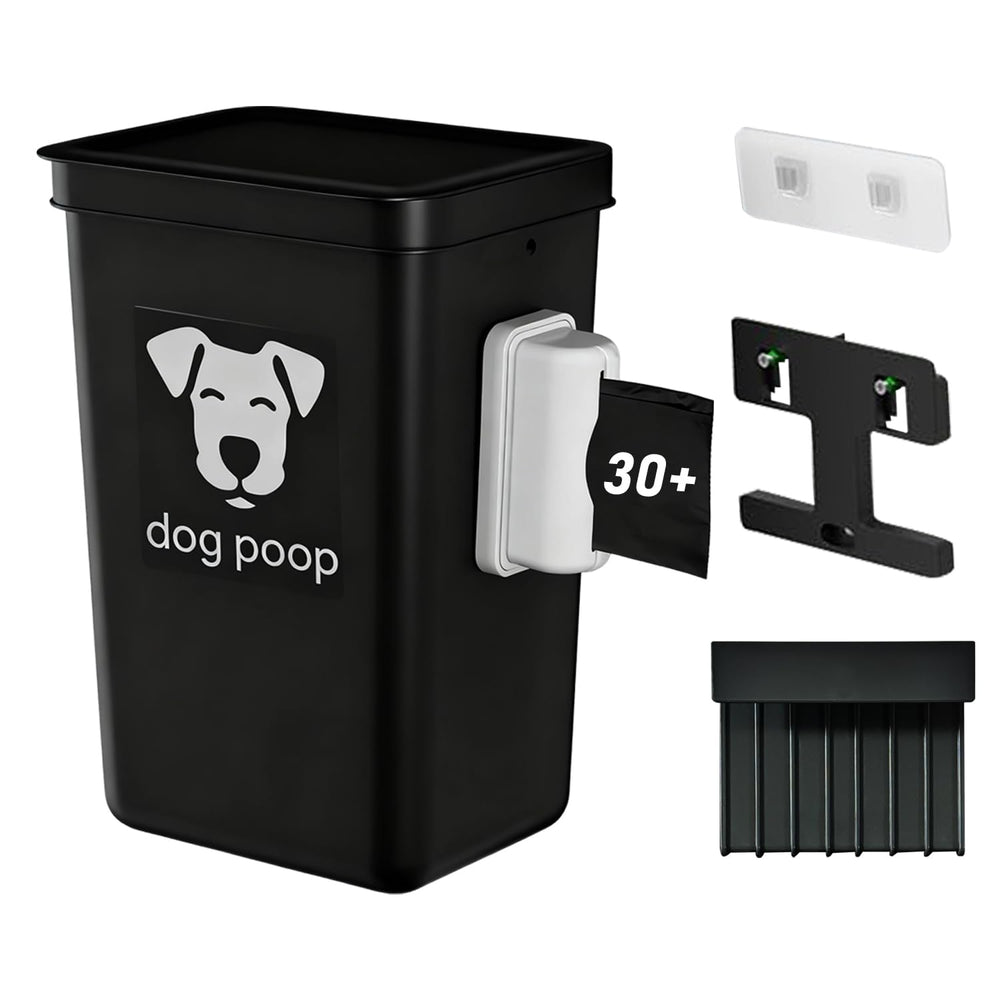 XONYOOM cesto colgante para excrementos caninos en la cerca con tapa