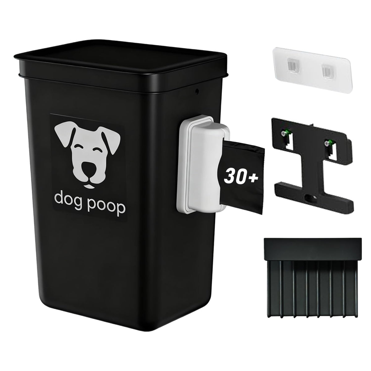 XONYOOM cesto colgante para excrementos caninos en la cerca con tapa