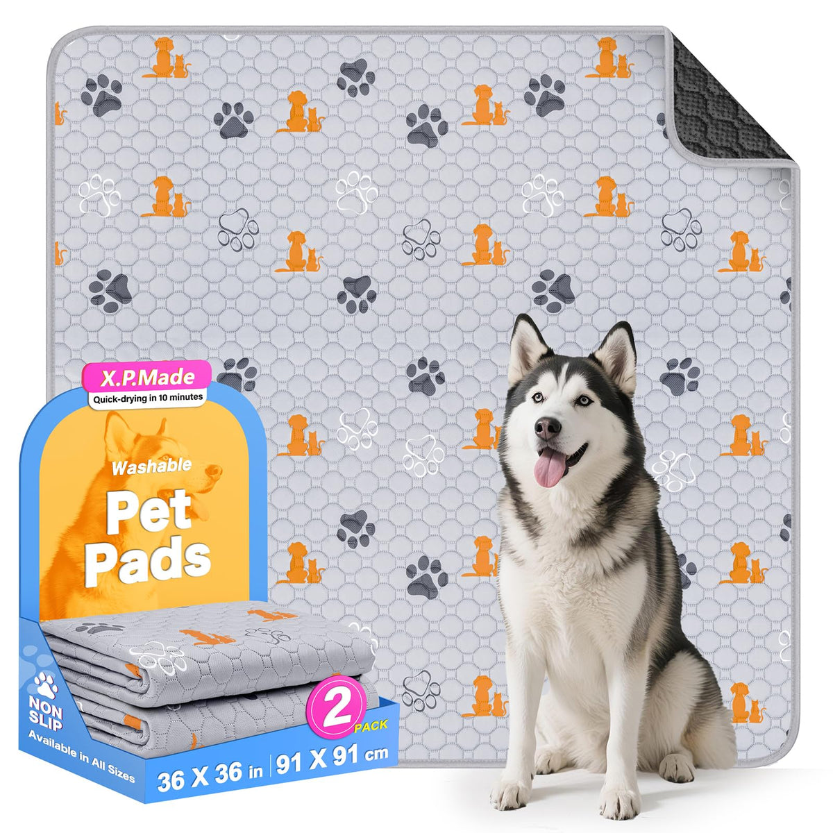 X.P.Made almohadillas lavables para perros, juego de dos, para entrenamiento diario