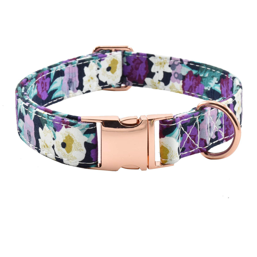 Collar XPangle con hebilla de metal y diseño Flower5, ideal para paseos diarios.