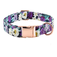 Collar XPangle con hebilla de metal y diseño Flower5, ideal para paseos diarios.