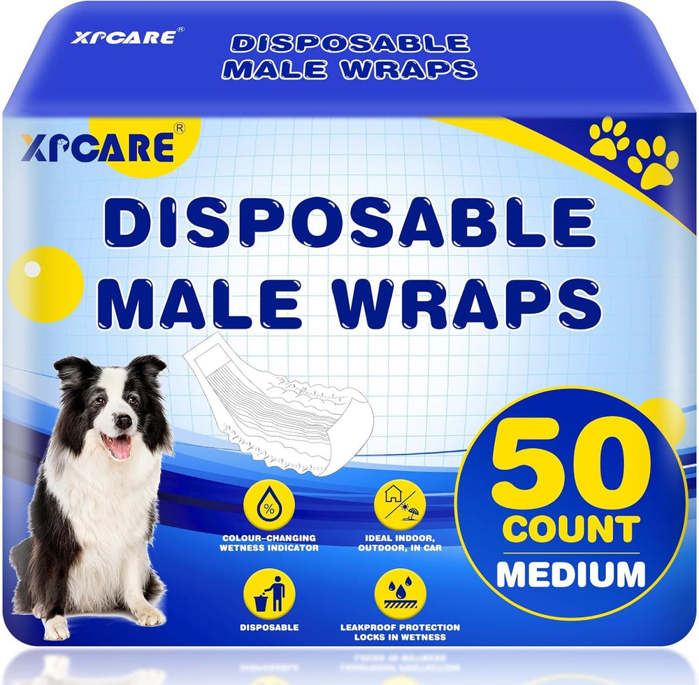 XPCARE pañales desechables para perro macho ofrecen absorción y comodidad para su mascota