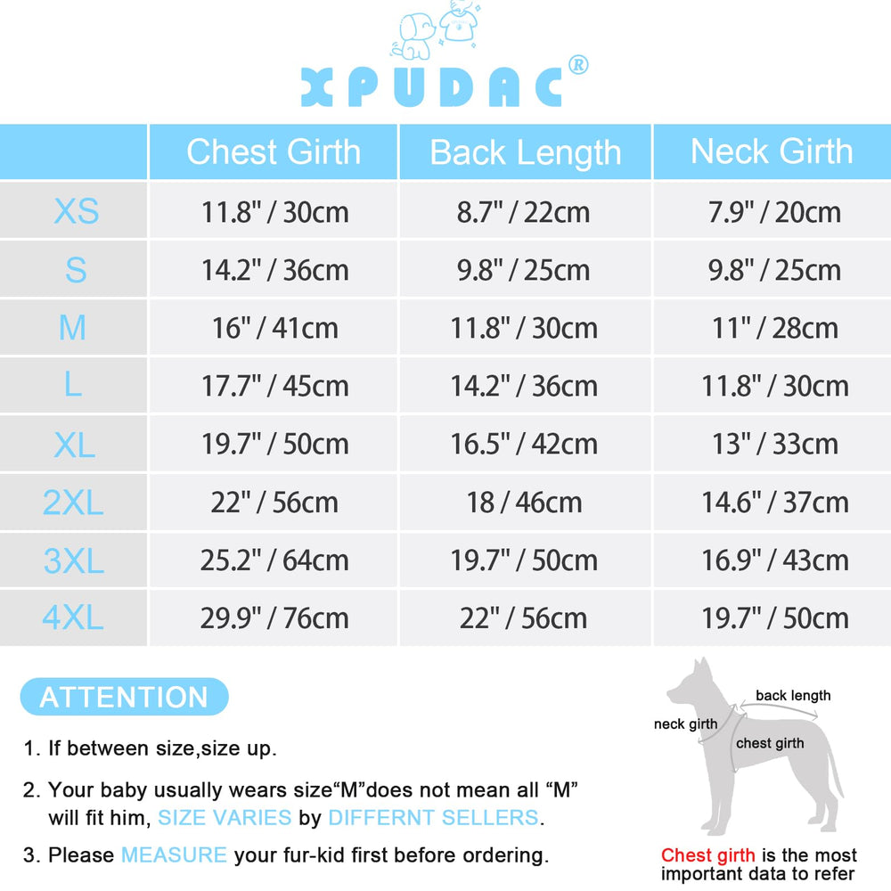 XPUDAC ajuste universal para perros, sirve para tallas de pecho diferentes.