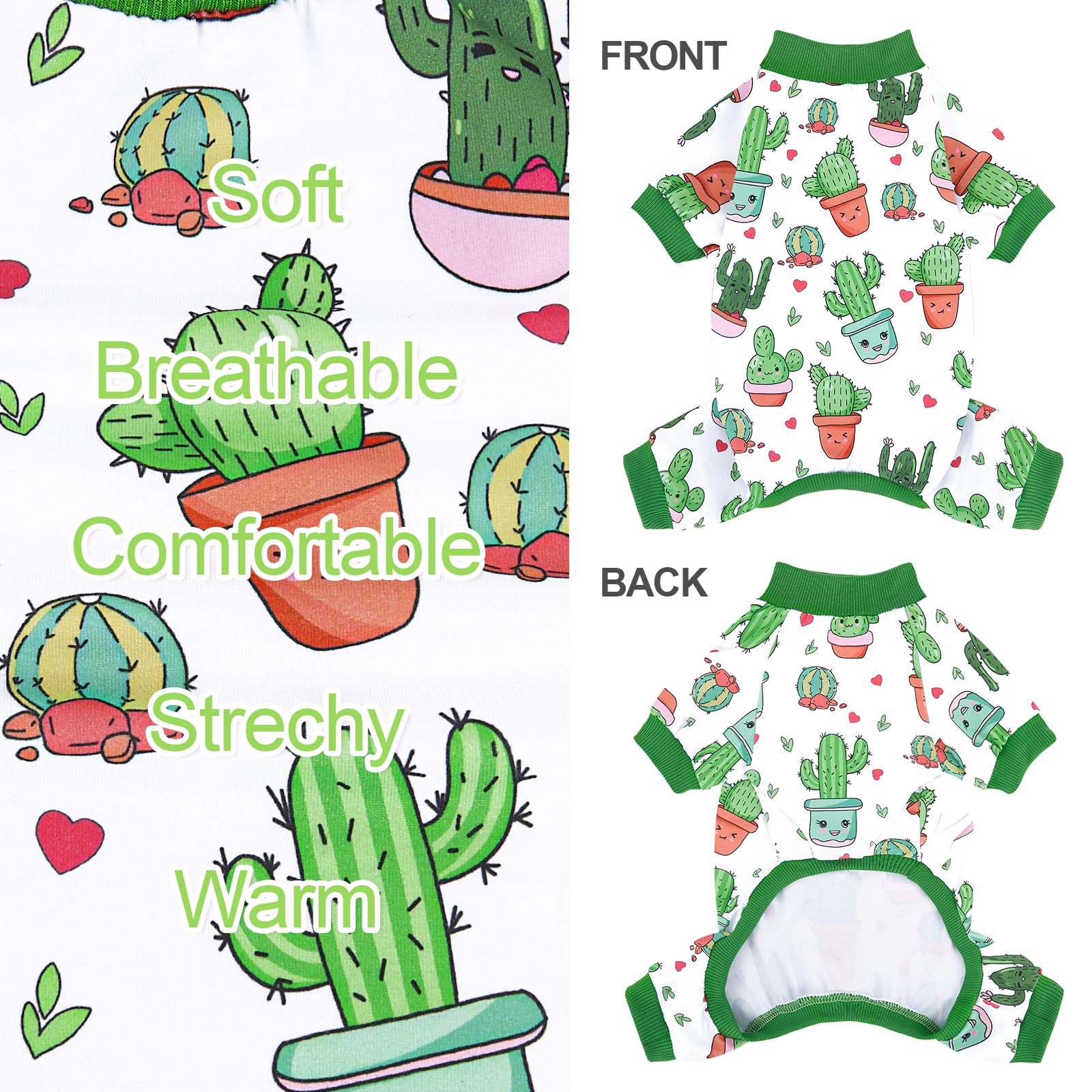 XPUDAC conjunto de 4 pijamas para perros pequeños: ideal para juego y descanso.