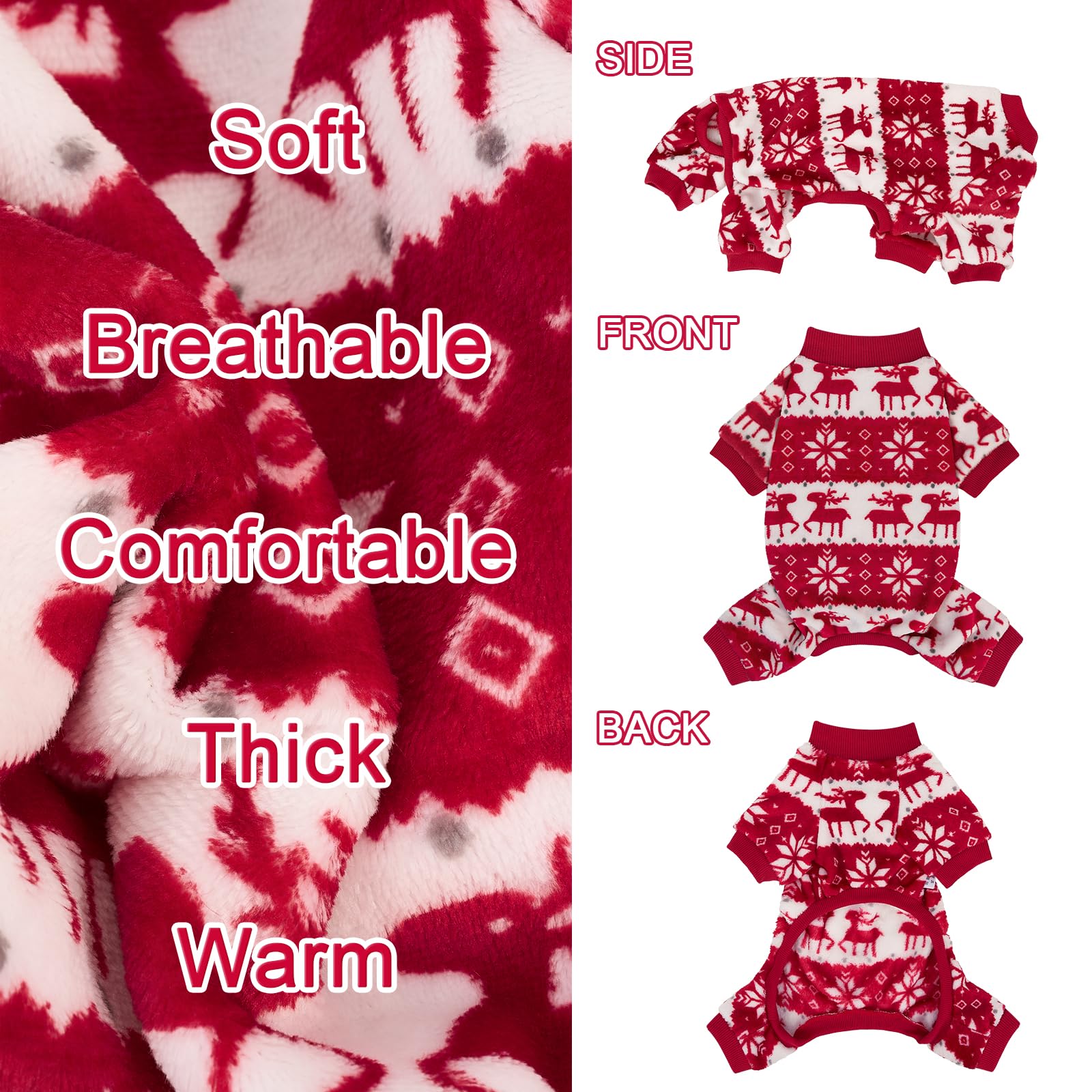 XPUDAC pijama navidad para gato o perro, ideal para momentos tranquilos.