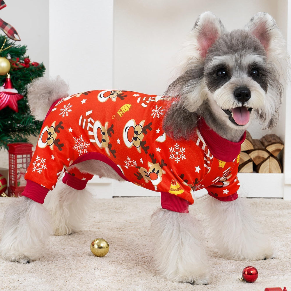 XPUDAC pijama navideño para perro mediano, calidez ligera para días fríos.