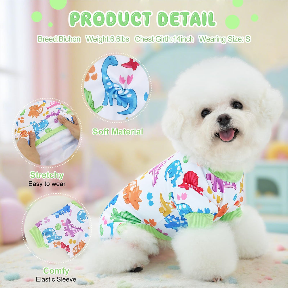 XPUDAC pijama para perro, cuello elástico y puños para un ajuste cómodo