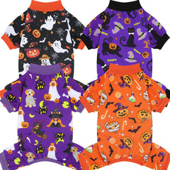 XPUDAC pijama para perro con fantasmas: ideal para paseos festivos y descanso cómodo.