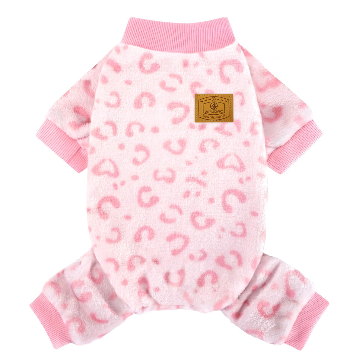 XPUDAC pijama para perro leopardo en dorso, ideal para mantener caliente.