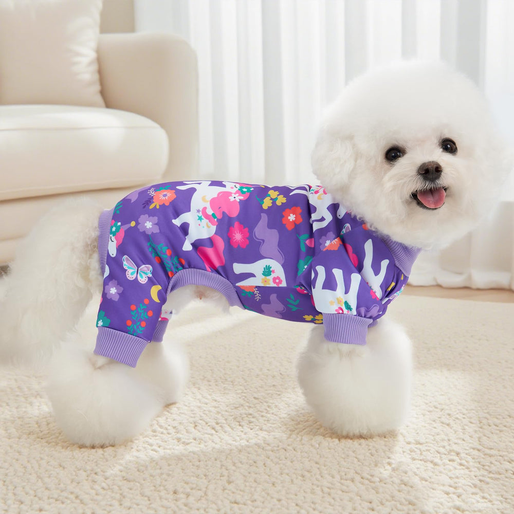 XPUDAC pijama para perro con patrones divertidos, perfecto para estilo diario