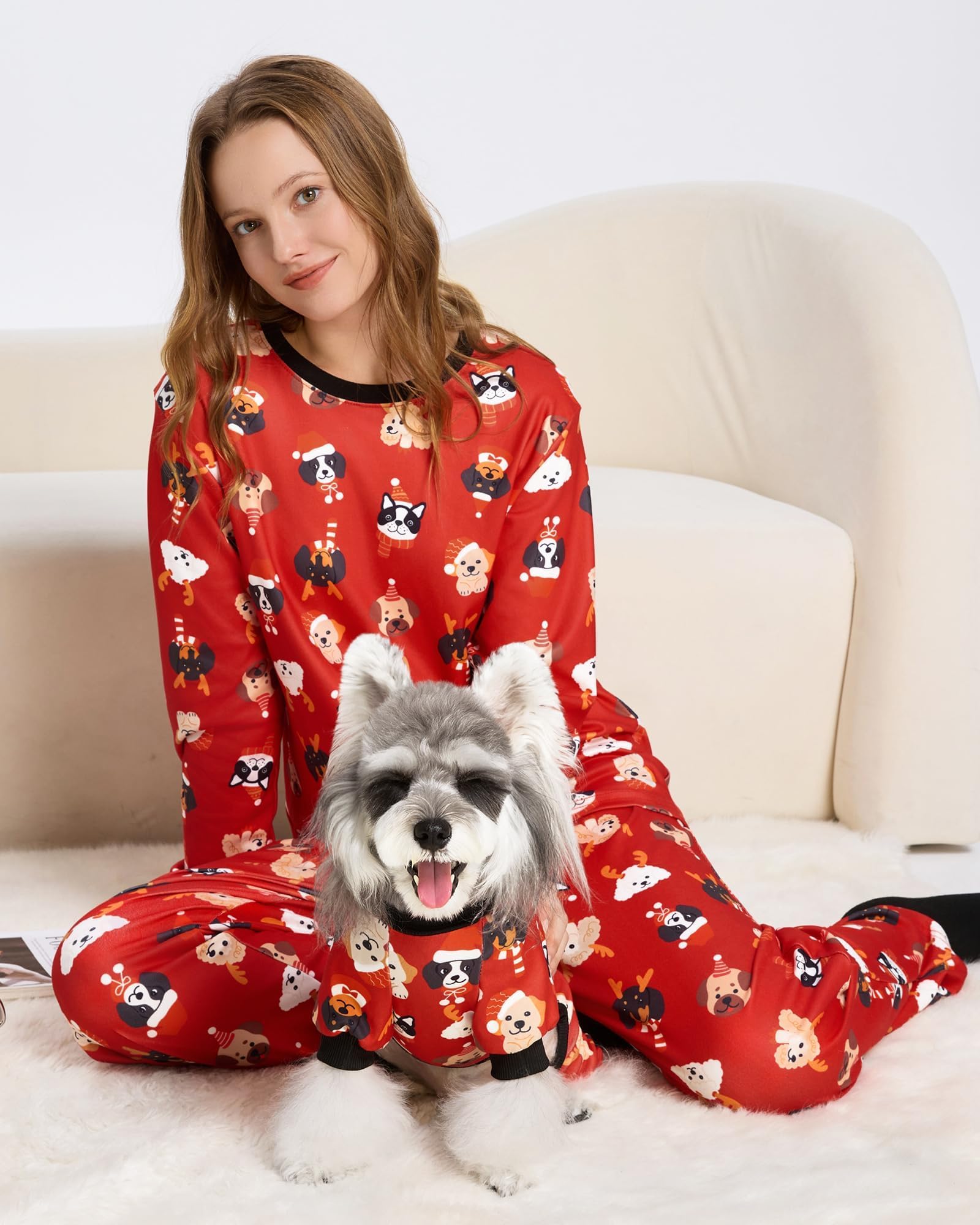 XPUDAC pijama tejido suave, mezcla poliester-spandex para navidad
