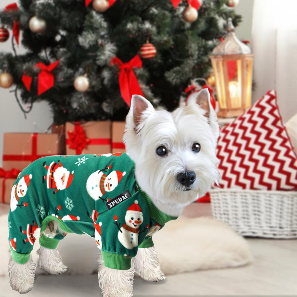 XPUDAC pijamas navidad perro árbol y regalo, ideal para fotos festivas