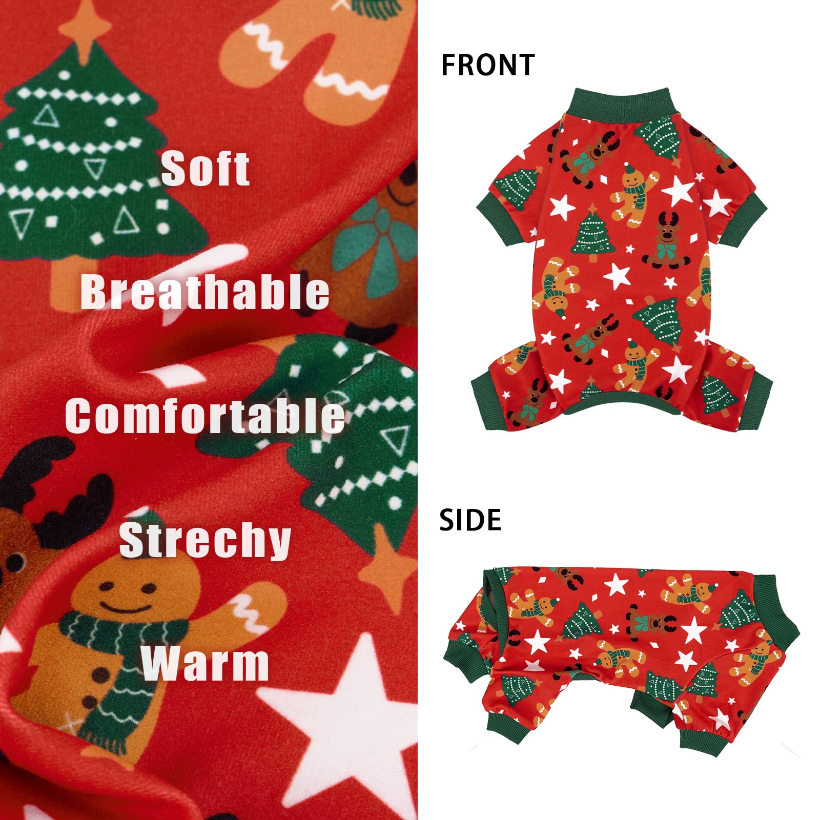 XPUDAC conjunto de pijamas para perro; ideal para fotos y reuniones festivas