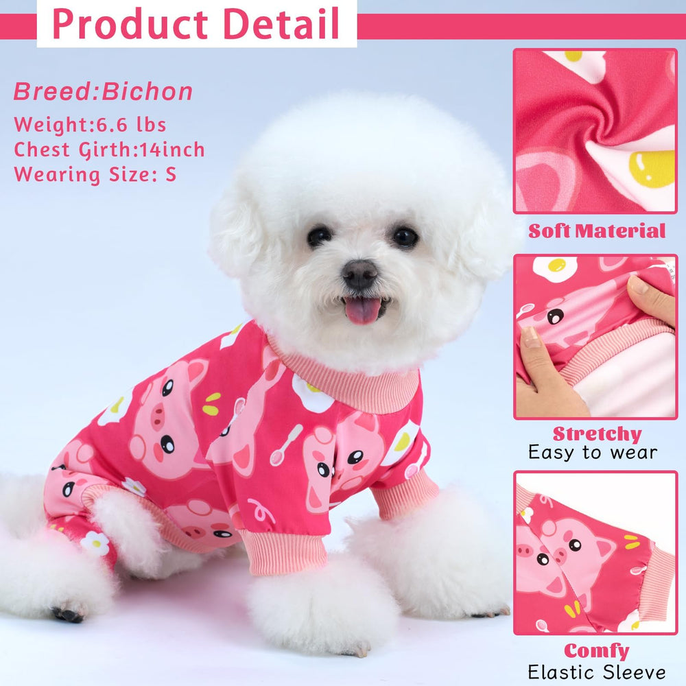 XPUDAC pijamas para perro con ajuste elástico en cuello para mayor comodidad.