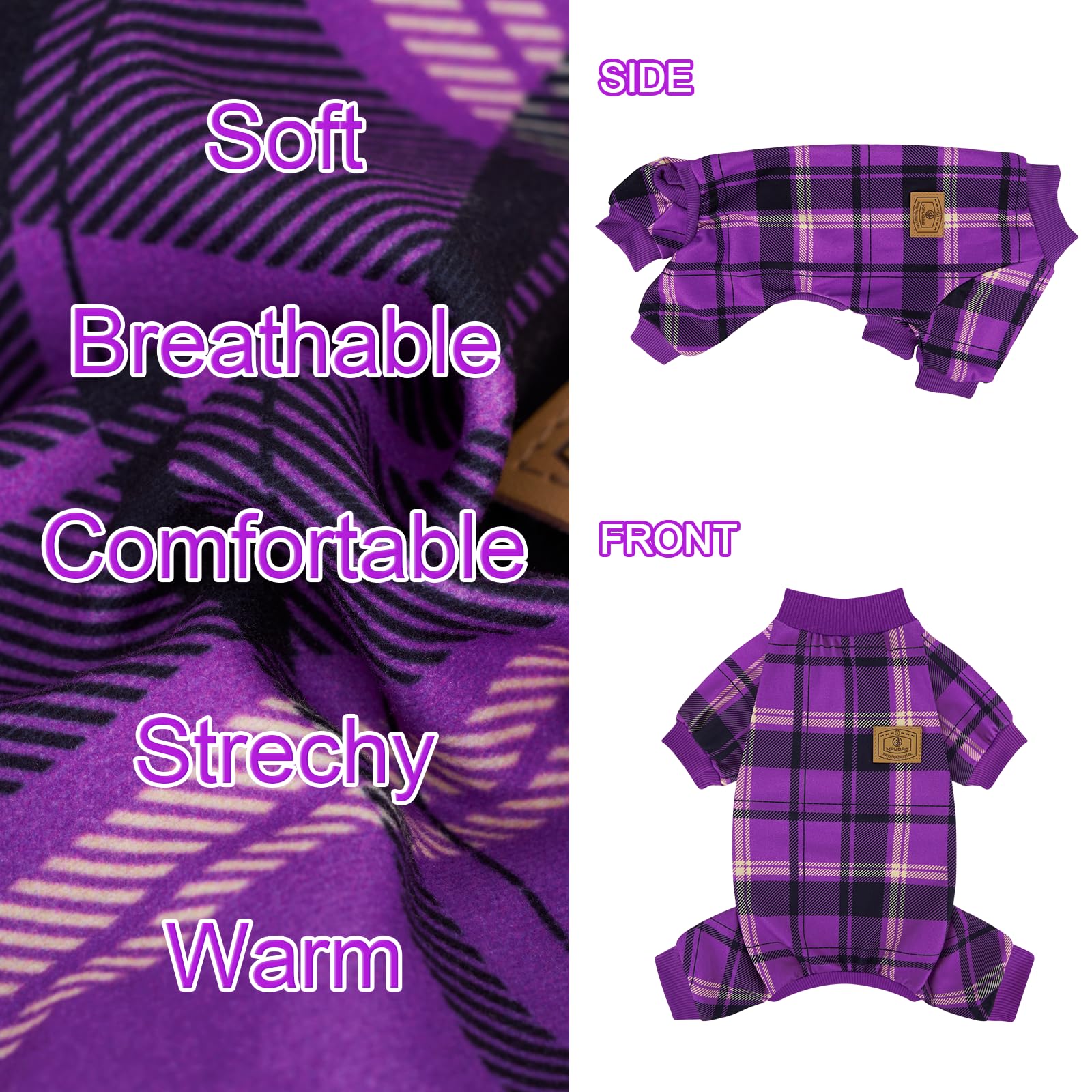 XPUDAC pijamas para perros, día festivo, ideal para fotos.