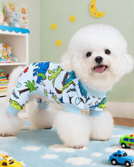 XPUDAC pijama perro dinosaurio, detalle elástico cuello, fácil de poner.