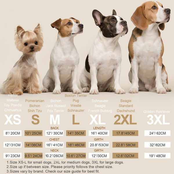 XPUDAC pijamas para perro, tela suave; aptas para dormir y descansar