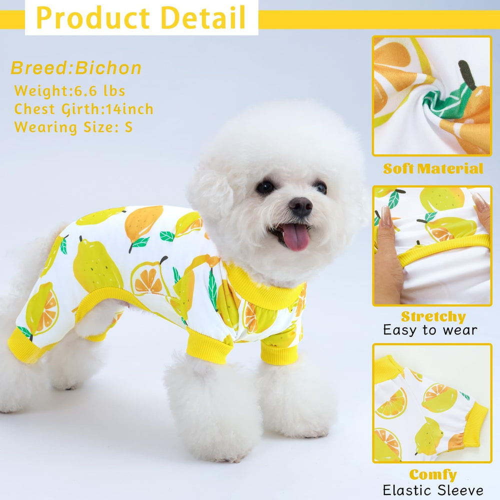 XPUDAC pijamas para perro con puños y cuello elásticos