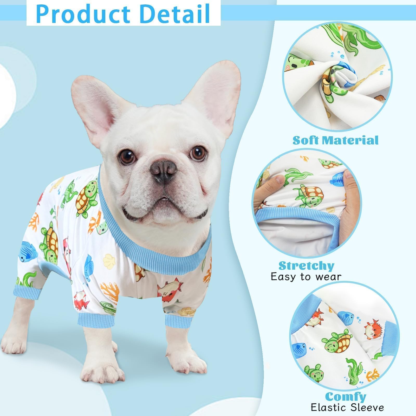 XPUDAC pijamas para perro pequeño, ideal para dormir y descansar en casa.