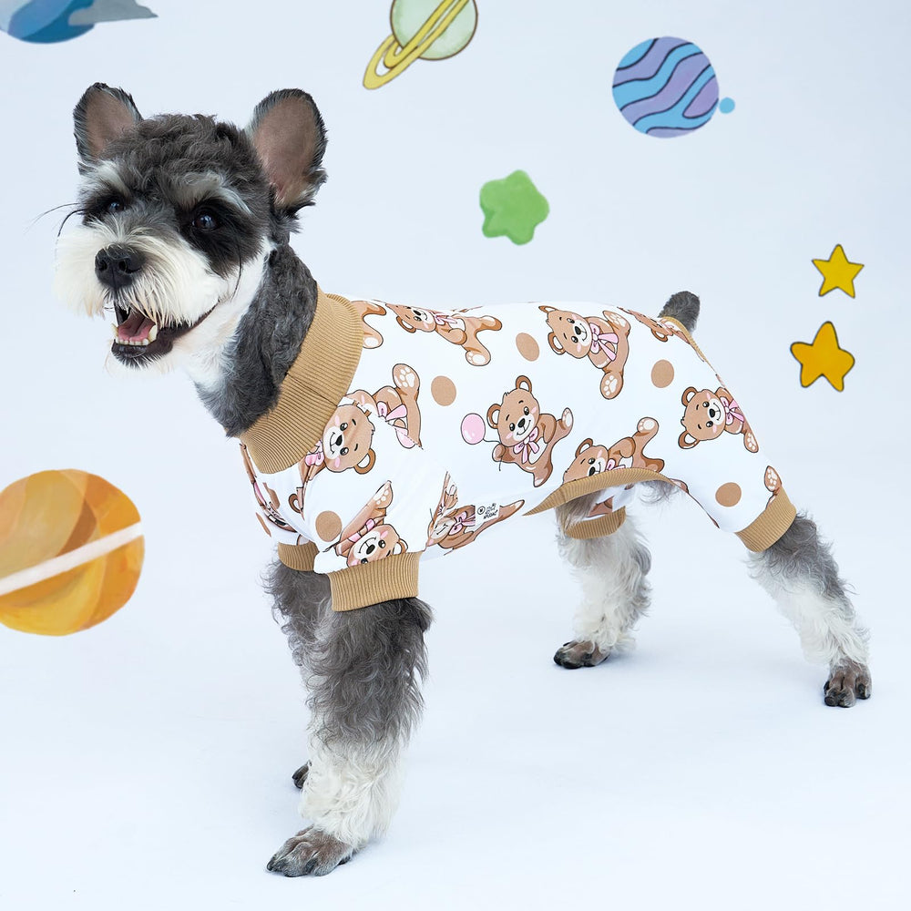 XPUDAC pijamas para perros, cuatro estampados para uso diario en casa.
