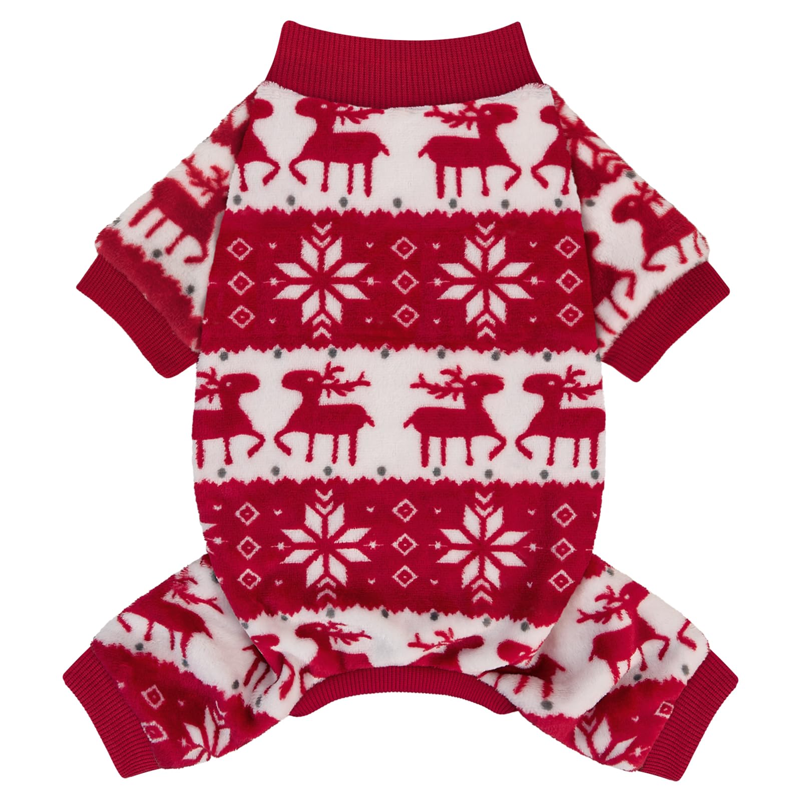 XPUDAC sudadera navidad para perro, frente, suave y cómoda para uso diario.