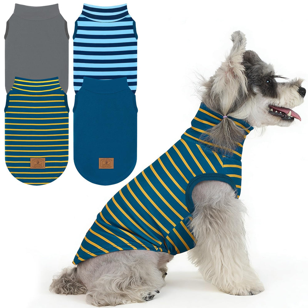 XPUDAC suéter cuello alto para perros, conjunto de cuatro piezas, ideal para paseos fríos.