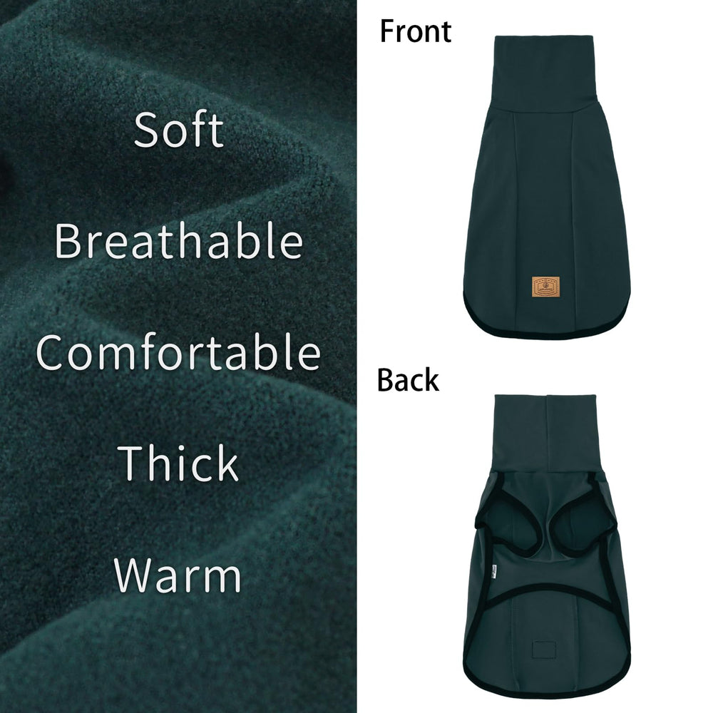 XPUDAC sudadera para perro, cuello tortuga que mantiene el cuello caliente.