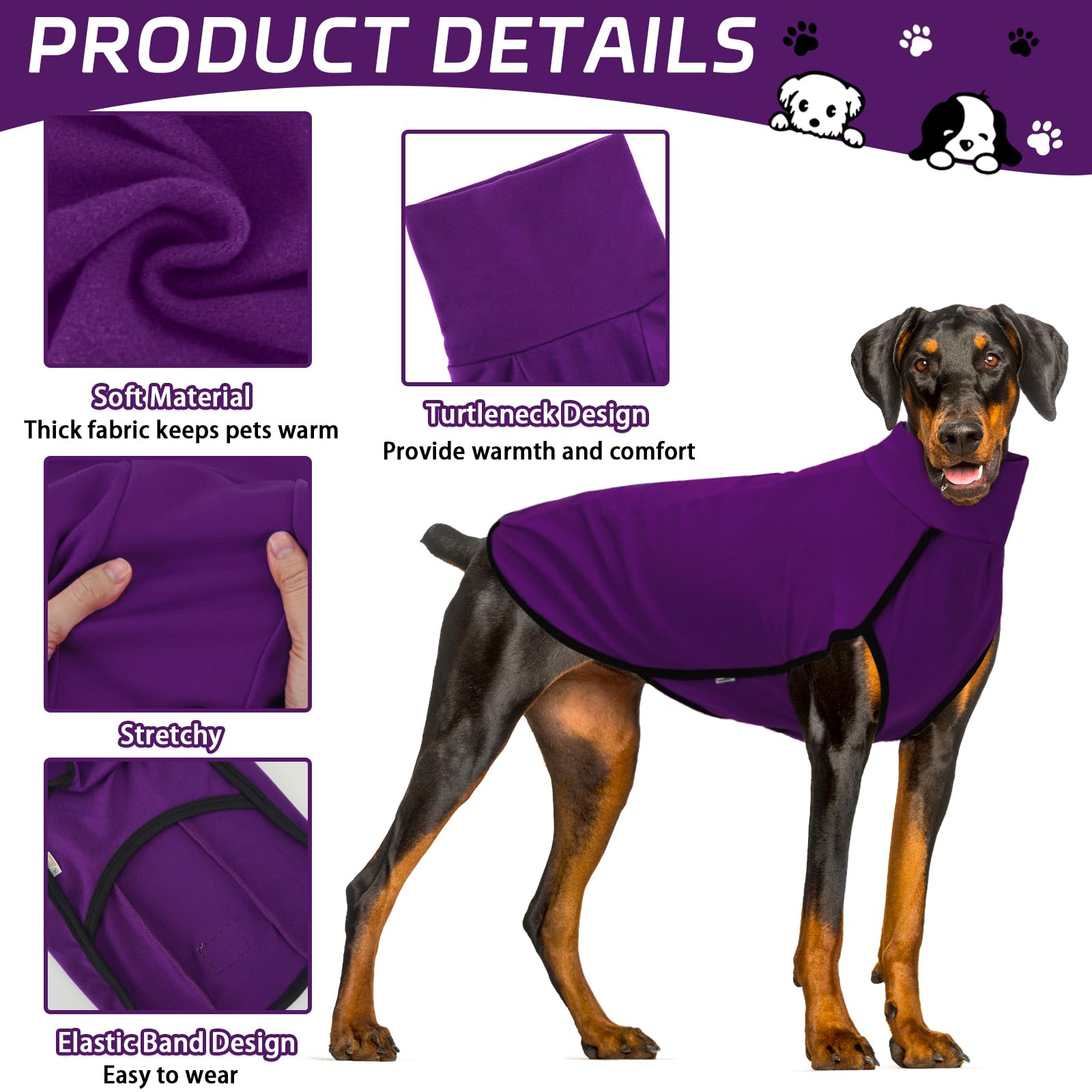 XPUDAC suéter para perro tejido suave y elástico para comodidad.