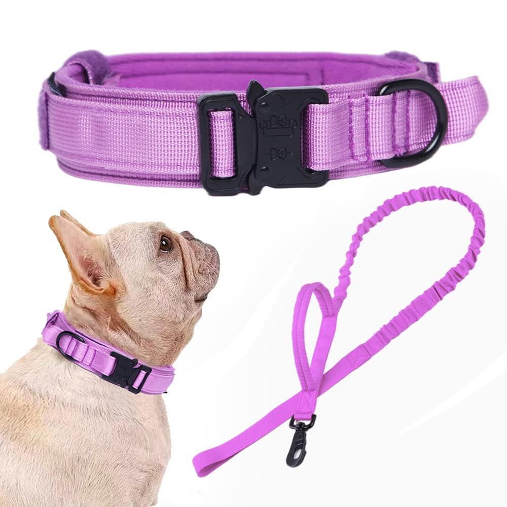 Xqpetlihai collar militar con asa de control para manejo seguro en paseos