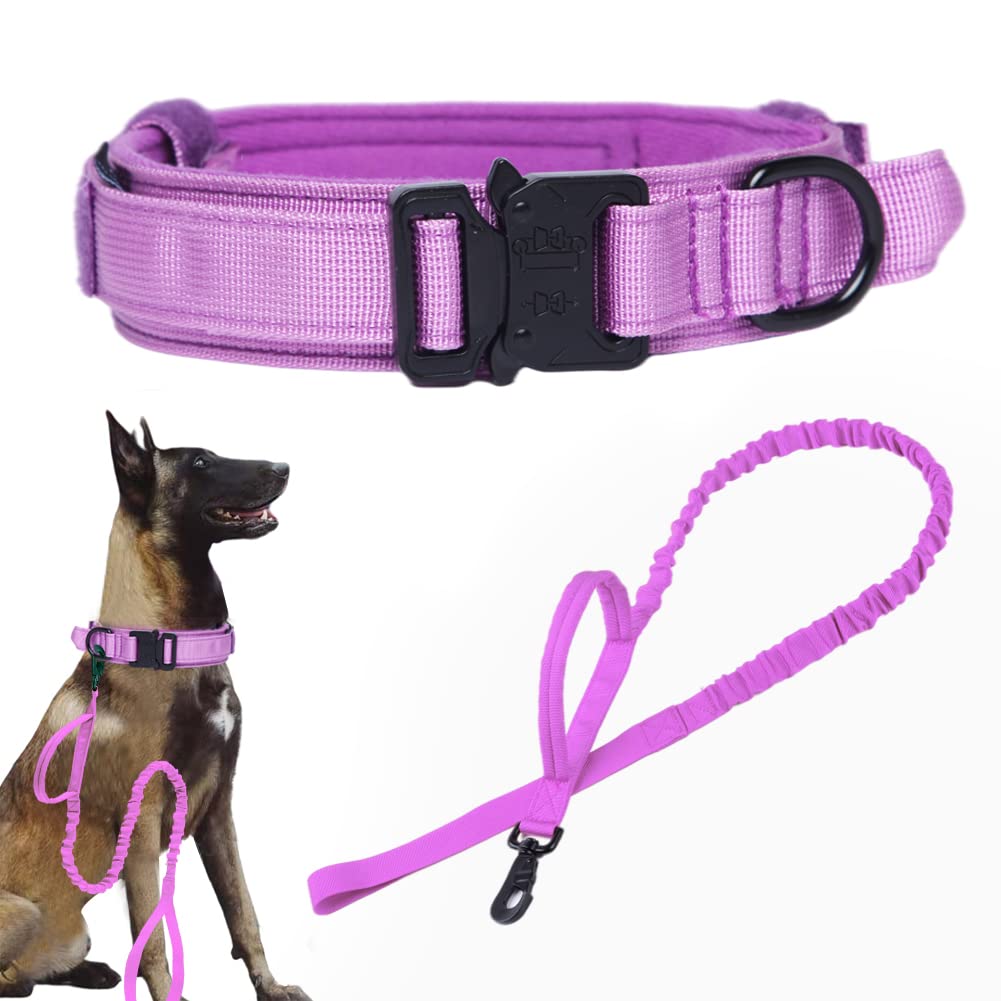 Xqpetlihai collar militar de nylon duradero para perros grandes, ideal para entrenamiento al aire libre