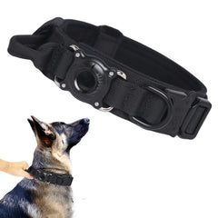 Collar Xqpetlihai con AirTag y diseño táctico XXL negro para seguridad.