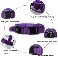 Collar Xqpetlihai con asa de control y seguridad doble, fácil de quitar.