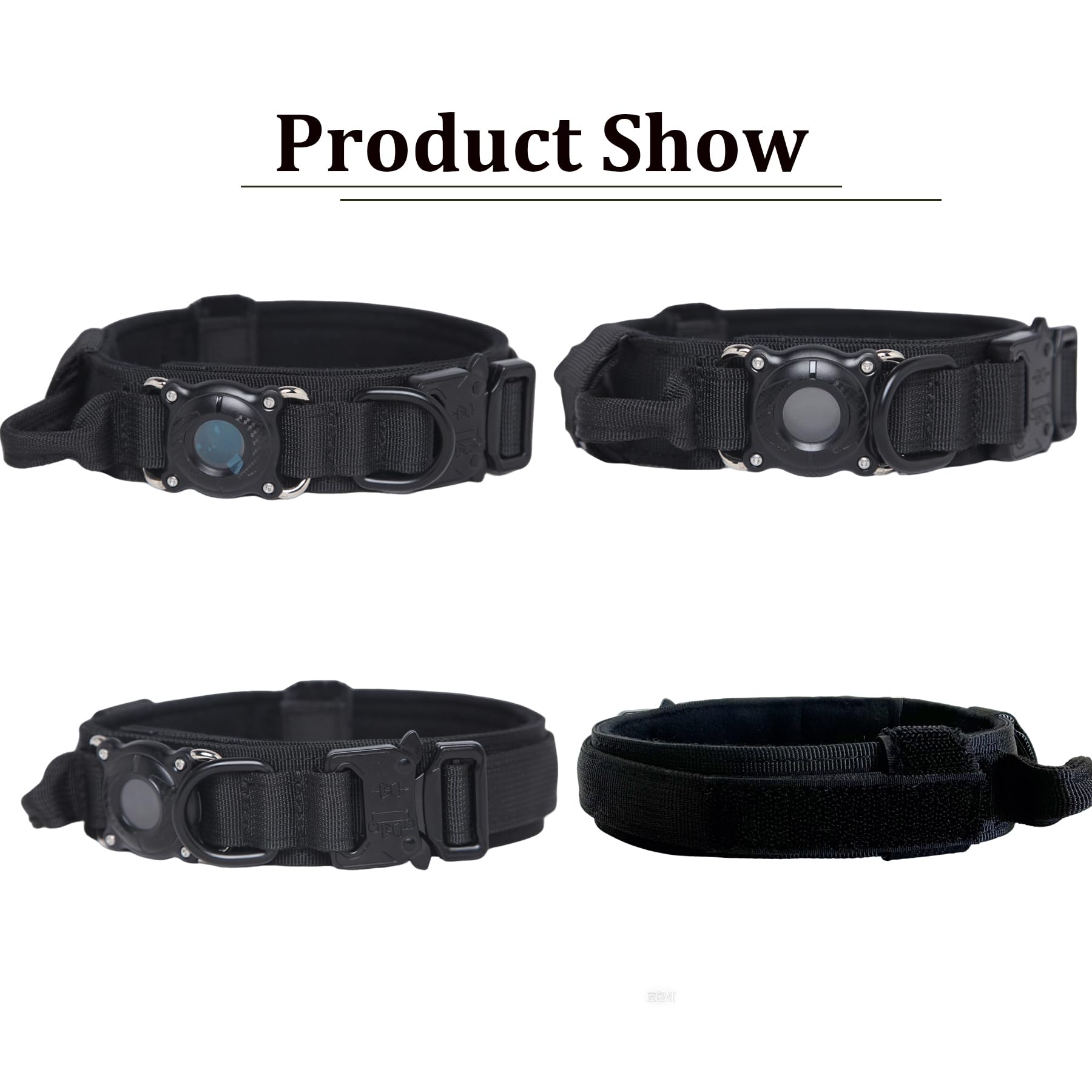 Collar Xqpetlihai de nylon 1000D, resistente para perros grandes.