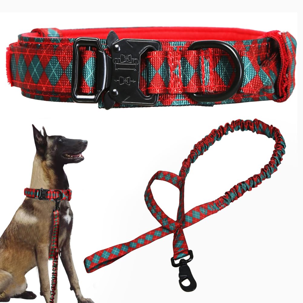 Xqpetlihai collar táctico navidad verde, duradero y cómodo para entrenamiento diario.