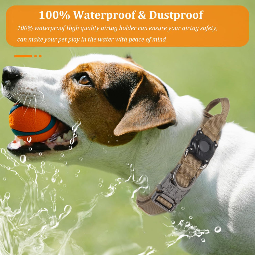 Xqpetlihai collar táctico AirTag impermeable protege el AirTag en lluvia.
